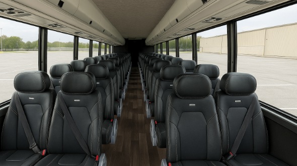 Interior of Charter Bus Company Virginia Beach's 20 Passenger Mini bus in Virginia Beach
