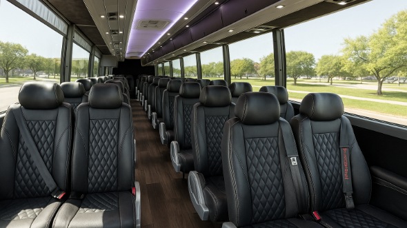 Interior of Charter Bus Company Roanoke's 28 Passenger Mini bus in Roanoke