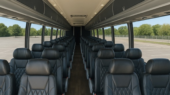 Interior of Charter Bus Company Roanoke's 50 Passenger Charter Bus in Roanoke