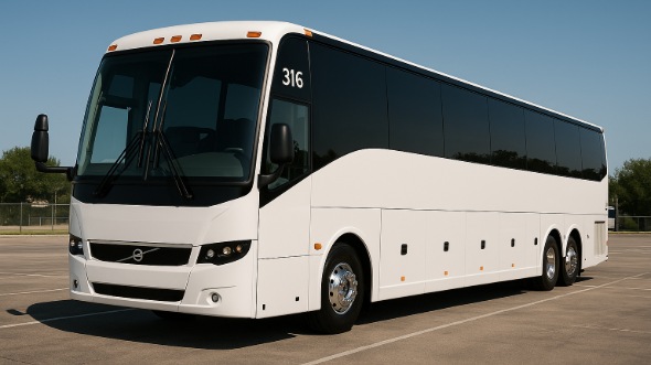 Exterior of Charter Bus Company Roanoke's 56 Passenger Charter Bus in Roanoke