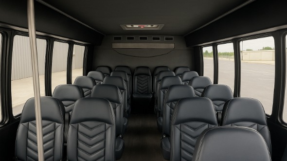 blacksburg 18 passenger minibus interior