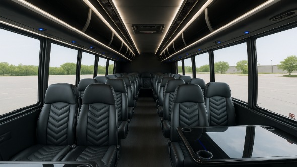 blacksburg 25 passenger minibus inside
