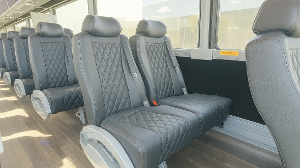 blacksburg 25 passenger minibus interior