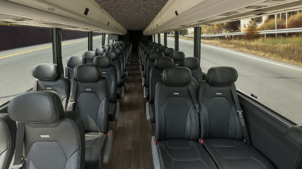 blacksburg 30 passenger minibus inside