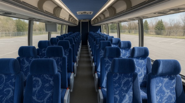 blacksburg 54 passenger charter bus inside