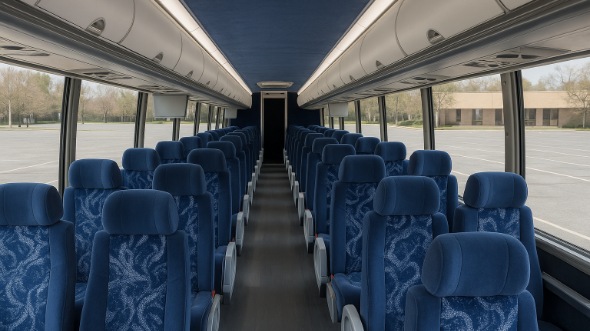 blacksburg 54 passenger charter bus interior