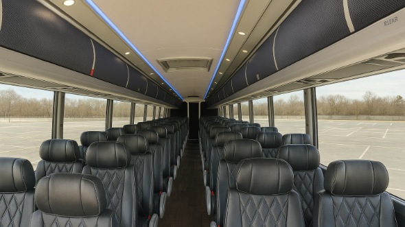 blacksburg 56 passenger charter bus interior