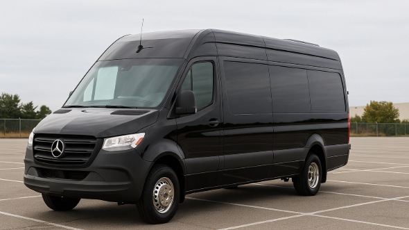 blacksburg sprinter van with driver